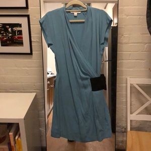 DVF wrap dress- size 6. Beautiful blue silk!